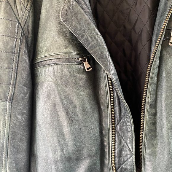 Mens Genuine Leather Jacket - Picture 10 of 12